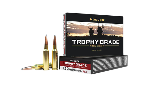 Nosler Trophy Grade Rifle Ammunition 60091, 6.5 Creedmoor, AccuBond Long Range, 129 Gr, 2850 fps, 20 Rds