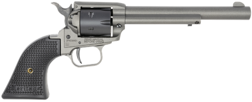 Heritage Rough Rider Revolver RR22C6, 22 LR, 6.50", Black Textured Grips, Tungsten Gray Cerakote, 6 Rds