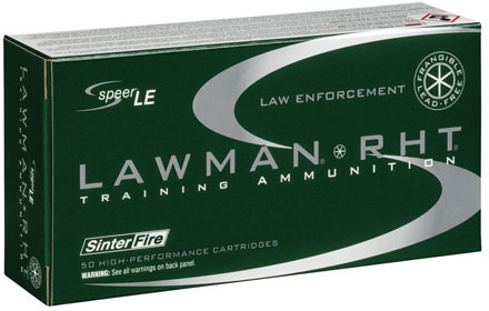 Speer Lawman Handgun Ammunition 53365, 9mm, Frangible, 100 GR, 50 Rd/bx