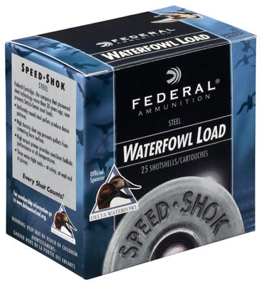 Federal Speed-Shok Steel Shotshells WF1682, 16 Gauge, 2.75 in, 15/16 oz, 1350 fps, #2 Waterfowl Shot, 25 Rds/Bx