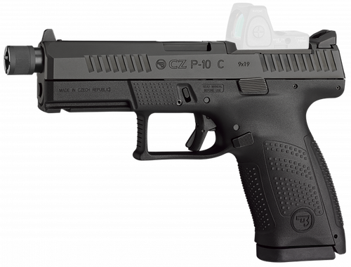 CZ-USA P-10 C Semi Auto Pistol 91513, 9mm Luger, 4.02" Threaded, OR, Black Finish, 17 Rds