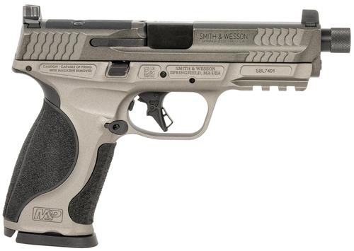 Smith and Wesson M&P9 M2.0 14162, 9mm, 4.63" Threaded, Optic Ready, Black Grips, Gray Aluminum Frame, 17 Rds