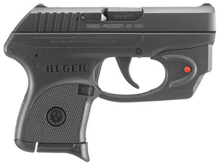 Ruger LCP Pistol w/Viridian Laserguard 3752, 380 ACP, 2.75 in, Black Polymer Grip, Black Finish, 6 Rd