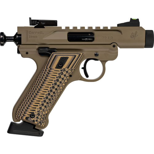 Volquartsen Mini Mamba-TF Pistol, 22 Long Rifle, 3", FDE G10 Grips, FDE Finish, 10 Rds