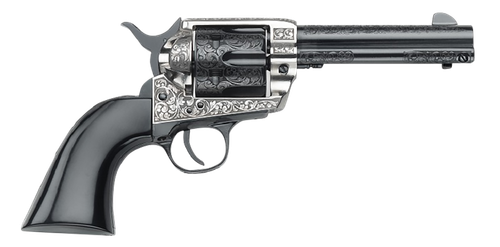 Pietta 1873 Great Western II Gambler's Royale Revolver GW45GR434NMUB, 45 Colt (Long Colt), 4.75in, Black Wood, Steel Frame Finish, 6 Rds