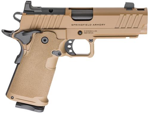 Springfield Prodigy DS Comp Optic Ready Pistol PH9117AOSCBLCCOMP, 9mm Luger, 4.25in, Aggressive Texture, Coyote Brown Cerakote Finish, 10 Rds