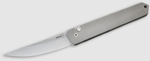 Boker Kwaiken Automatic Folding Knife w/Plain Edge & Aluminum Handles (06EX290)