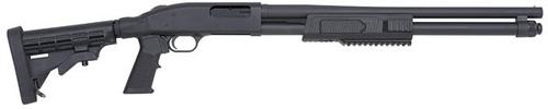 Mossberg Flex 590 Tactical Shotgun 51672, 12 Gauge, 20 in, 3 in Chmbr, Black Synthetic Stock, Matte Blue Finish