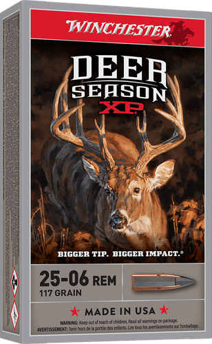 Winchester Deer Season XP Winchester Rifle Ammunition X2506DS, 25-06 Rem, Extreme Point Polymer Tip, 117 gr, 3100 fps, 20 Rd/Bx