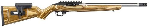 Ruger 10/22 Rifle 31127, 22 LR, 16.12", Brown Laminate Stock, Stainless Finish, 10 Rds