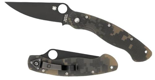 Spyderco C36 MIlitary Modified Clip Point Folding Knife w/G10 Digital Camouflage Handle (C36GPCMOBK)
