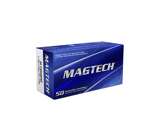 Magtech Sport Hunting Rifle Ammunition 30B, 30 Carbine, Soft Point (SP), 110 GR, 1990 fps, 50 Rd/bx