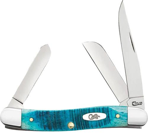 Case Caribbean Blue Bone Medium Stockman Pocket Knife (25597)
