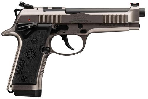 Beretta 92X Performance Pistol J92XRD20, 9mm Luger, 4.90", Black Grips, Gray Nistan Finish, 10 Rds