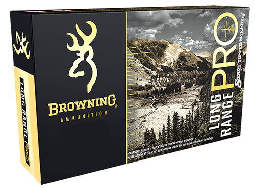 Browning Ammo Long Range Pro Rifle Ammunition B192530061, 30-06 Springfield, Sierra MatchKing BTPT, 195 gr, 2650 fps, 20 Rd/Bx