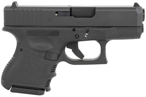 Glock G33 Gen3 Subcompact Pistol G33AUT, 357 Sig, 3.43", Textured Polymer Grips, Matte Black Finish, 9 Rds