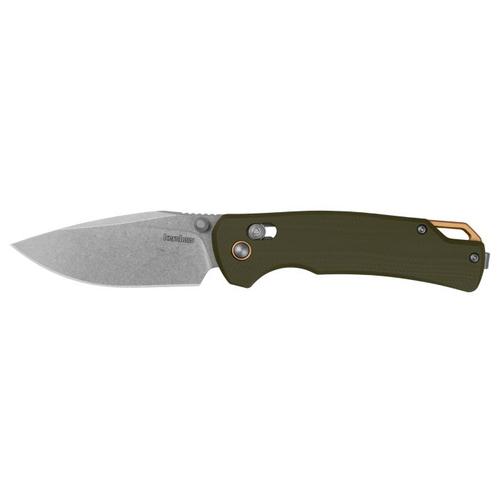 Kershaw Proximal Folding Knife, Plain Satin Blade, Green Handle (2058)