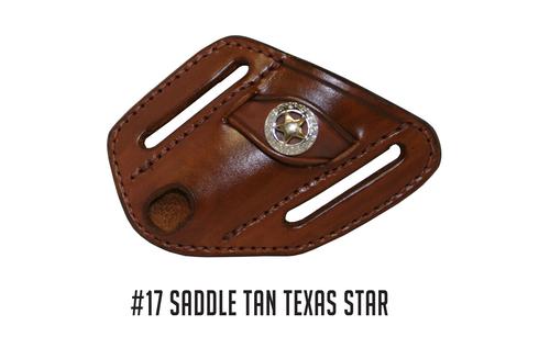 A&M Leatherwork Handmade Case Trapper Sheath, Saddle Tan, Texas Star (AMLW17ST)
