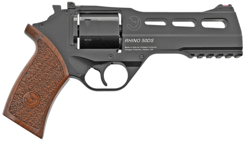 Chiappa Rhino 50DS Revolver 340220, 357 Mag, 5", Walnut Grips, Black Aluminum Alloy Finish, 6 Rds