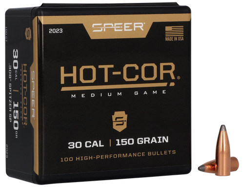 Speer 30 Caliber 150 Grain Spitzer 100/Box (2023), Not Loaded