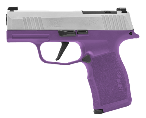 Sigarms P365 XSeries Purple Rain Optic Ready Pistol, 9mm, 3.10in, Polymer Grips, Purple Cerakote Finish, 12 Rds