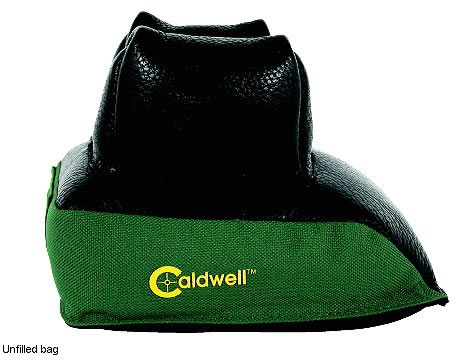 Caldwell 226645 Black Leather Rear Shooting Bench Rest Bag, unfilled