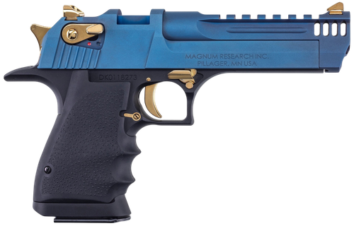 Magnum Research Desert Eagle L5 Pistol DE44L5CBG, 44 Magnum, 5.0in, Rubber Grips, Carbo Blue PVD, 8 Rds