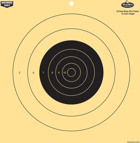 Birchwood Casey Dirty Bird 12" 25 Yard Slow Fire Pistol, 12 targets (35022)