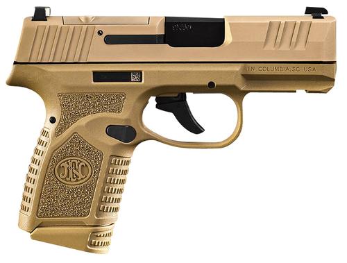 FN Herstal Reflex MRD Optic Ready Pistol 66101415, 9mm Luger, 3.30in, FDE Stippled, Flat Dark Earth Finish, 10 Rds