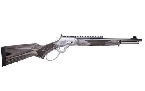 Custom & Collectible Marlin 1894 SBL Wild Boar Lever Action Rifle CNCMAR44, 16", 44 Mag, Stainless Engraved Reciever, Gray Laminate Wood, 9+1
