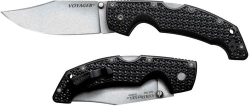 Cold Steel Large Voyager Knife, Clip Point, Plain Edge (29AC)