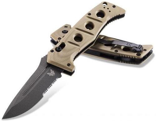 Benchmade Adamas Auto Folding Knife w/Tungsten Gray ComboEdge Stainless Steel Drop Point Blade (2750SGY-3)