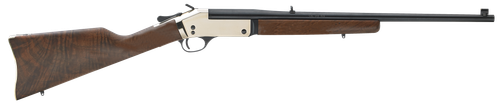 Henry Single Shot Break Open Rifle, 357 Mag, 22", Walnut Stock, Blued Barrel/Brass Receiver Finish, 1 Rd
