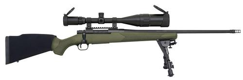Mossberg Night Train Bolt Action Rifle 27924, 308 Winchester, 22", Green Synthetic Stock, Blued Finish