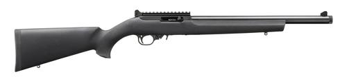 Ruger 10/22 Carbine Rifle 32024, 22 Long Rifle, 16.12", Black Hogue Overmold Stock, Black Finish, Threaded, 10 Rds
