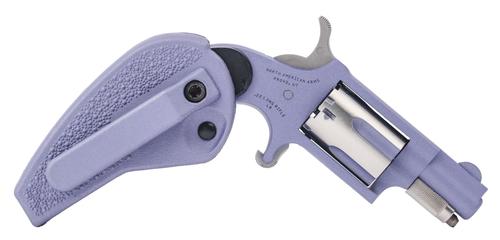 North American Mini-Revolver, 22 Long Rifle, 1 5/8", Folding Holster Grip, Orchid Finish, 5 Rd