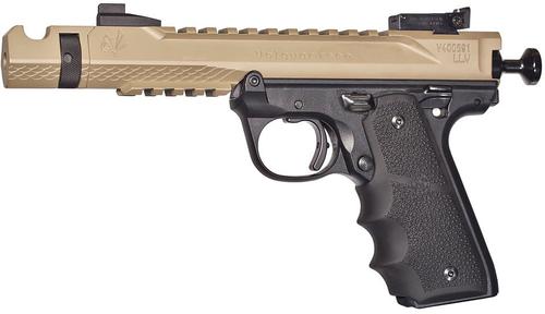 Volquartsen Black Mamba Pistol, 22 Long Rifle, 4.5", Hogue Grip, FDE Finish, Target Sights, 10 Rds