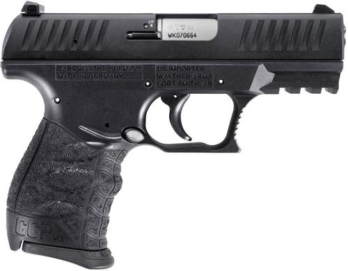 Walther CCP M2 Pistol 5083500, 9MM, 3.54 inches, Synthetic Grip, Black Finish, 3 Dot Steel, 8 Rds
