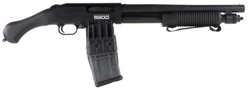 Mossberg 590M Shockwave Pump Mag-Fed Shotgun 50208, 12 Gauge, 15", 2.75" Chmbr, Synthetic Pistol Grip Black Stock, Blued Finish