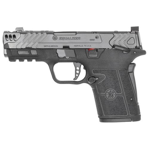 Smith & Wesson Equalizer Performance Center Carry Comp Pistol, 9mm, 3.68", Black Textured Grip, Armornite Finish, Power Port Comp, 15 Rd