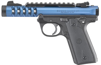 Ruger Mark IV 22/45 Lite Rimfire Pistol 43924, 22 LR, 4.4" Threaded, Black Polymer Grip, Blue Anodized Finish, 10 Rd