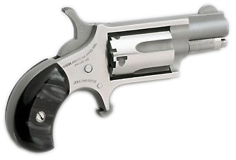 North American Arms Mini-Revolver North American22LRGPB, 22 LR, 1.125", Black Pearlite Grip, Stainless Finish, 5 Rd