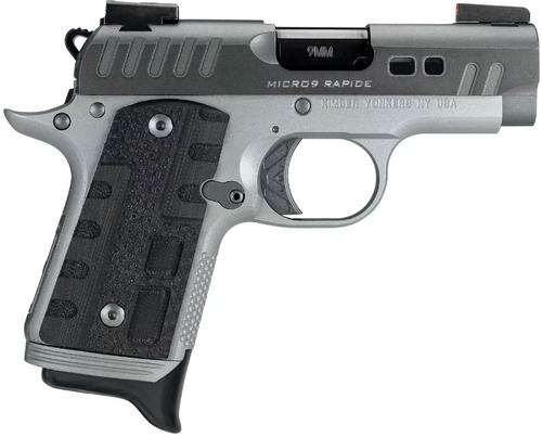 Kimber 3300223 Micro 9 Rapide Black Ice - 9MM, 3.15 in Barrel, Black G10 Grips, KimPro II Silver Finish, 7 Rds