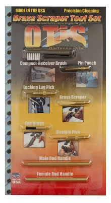 Otis 932 Scraper Set Includes Pick/Slide/Brush/Screwdriver/Brass Extention Rod