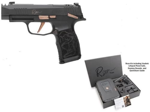 Sig Sauer P365 Rose XL Comp Optic Ready Pistol 365XL-9-ROSE-MS-10, 9mm, 3.1in, Black Polymer Grip, 10 Rds