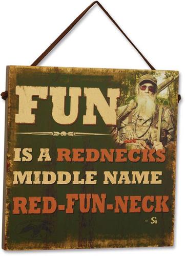 Big Sky Carvers Red-Fun-Neck Duck Commander Wisdom Board Wood Sign (3005150009)