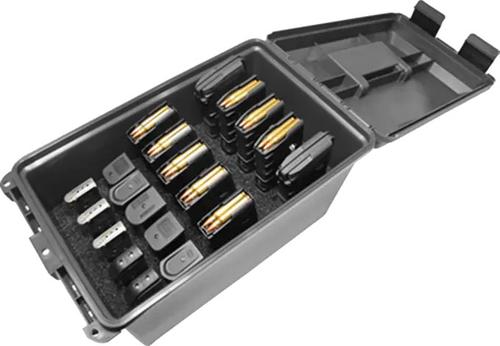 MTM Tactical Mag Can (TMCLE), Fits 10 (30 Rd) AR Mags & 10 (Double Stacked) Handgun Mags