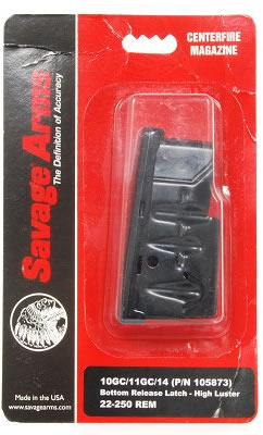 Savage Arms 10FC/11C 22-250 Remington 4 Round Matte Blue Magazine (55104)