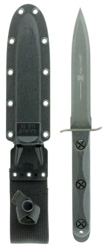 Ka-Bar Ek Commando Spear Point Black Fixed Knife w/Plain Edge & Glass Filled Nylon Handle (4)