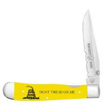 Whiskey Bent Knives Locking Trapper Knife w/Clip Point Blade, Dont Tread Handle (WB16-31)